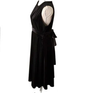Sleeveless Dress by Charter Club Velvety Old Money Look Black Size PL